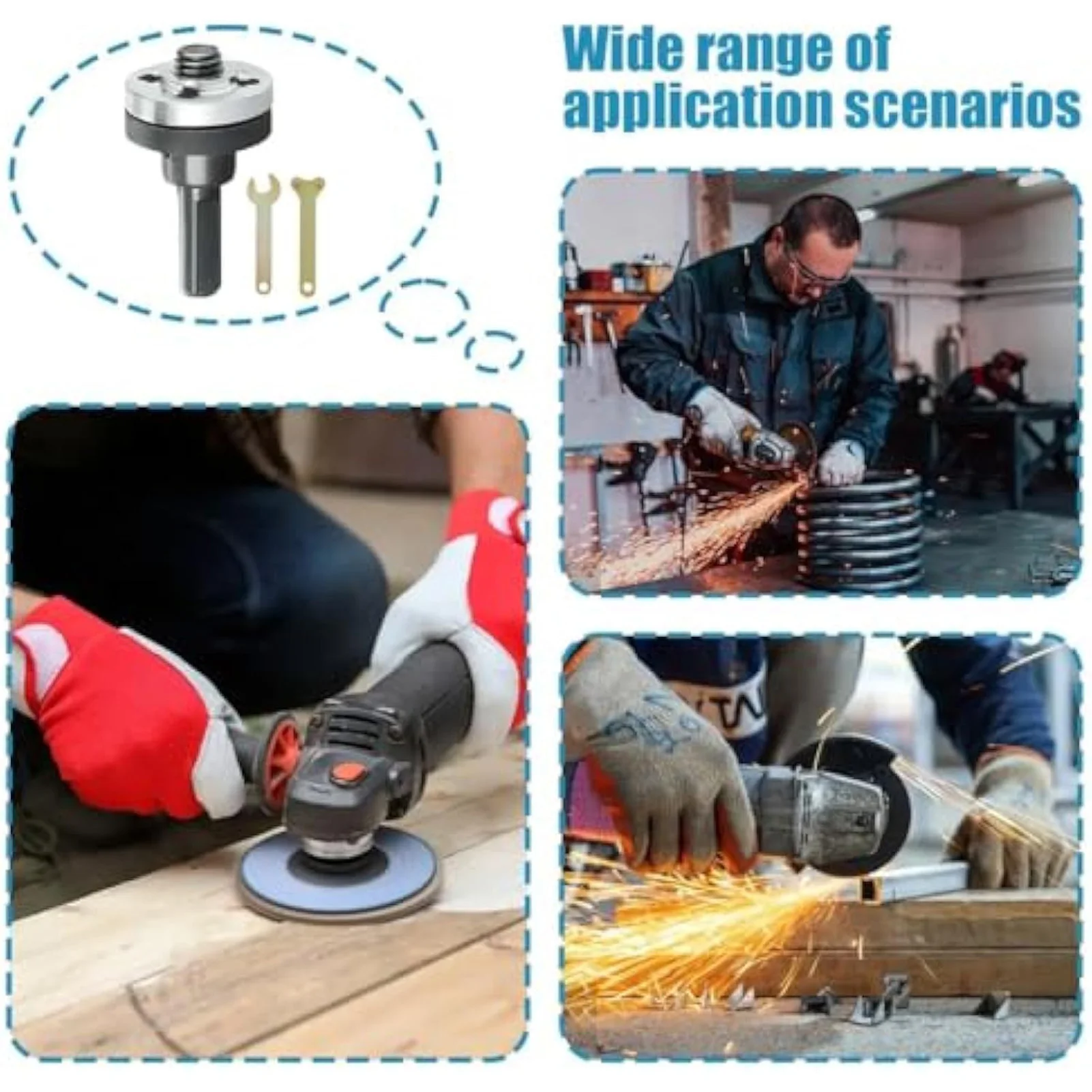 

Адаптерный вал угловой шлифовальной машины 6/10 мм с патроном, металлический конверсионный разъем для сверлильных отрезных дисков по дереву и вращающихся инструментов