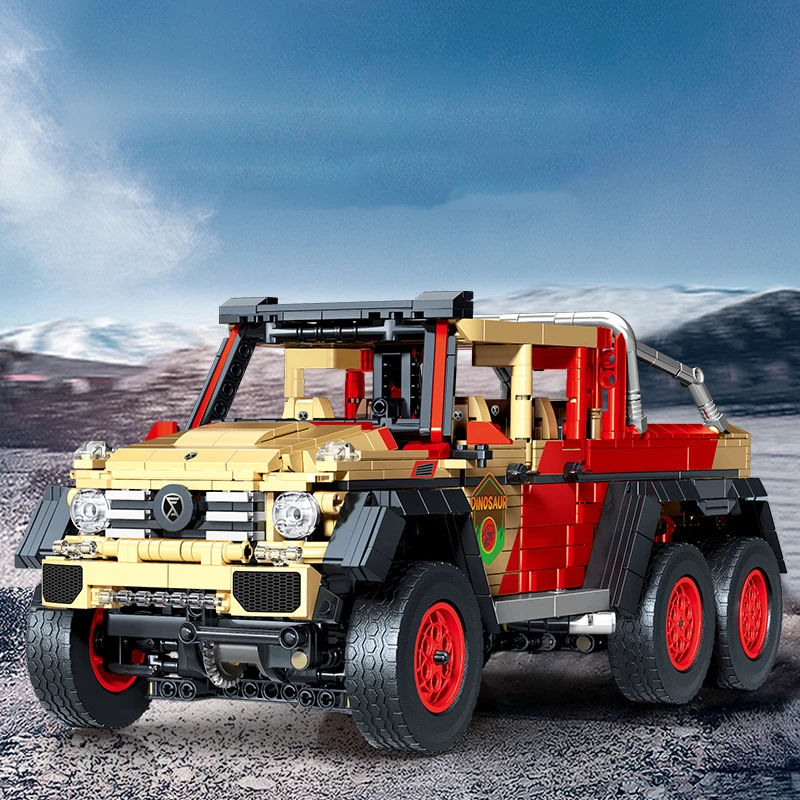 1:14 Scale Technical Radio 2.4ghz Remote Control Car Building Block Dinosaurs Benz G63 6X6 Model Pickup Truck App Rc Vehicle Toy