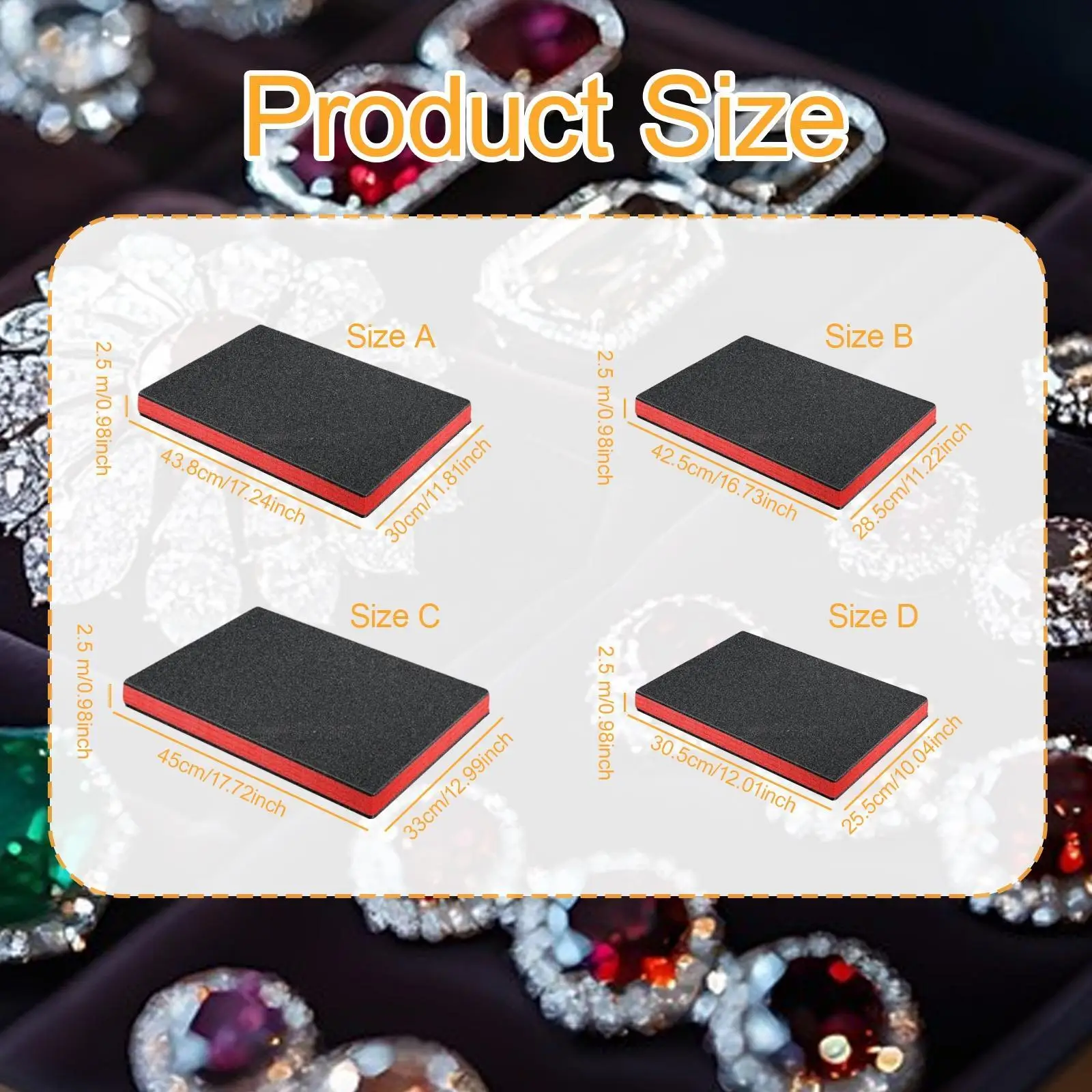 3x Tool Box Foam Inserts Tool Box Liners for DIY Crafts Tabletop Miniatures