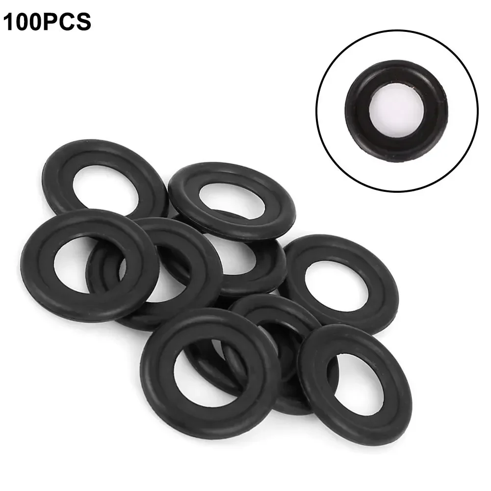 100 X Auto Engine Oil Drain Plug Gaskets Rubber Oil Drain Plug Seal 3536966 For Chevrolet For Opel Car Accessories