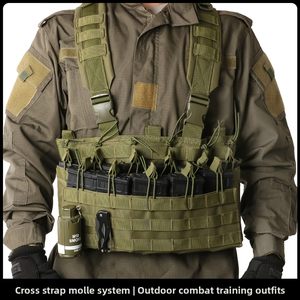 سترة الغوص التكتيكية الصدر تلاعب/تدريب جهاز صغير مع 11 حقيبة مجلة وجيب إدارة مولي للصيد والرماية والمشي لمسافات طويلة #3