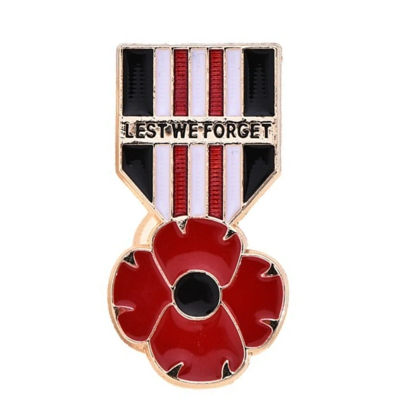 2025Poppy Flower Lapel Pin Commemorative Brooch and Fashionable Oil-dripping Corsage Badge Decoration Craft Gift