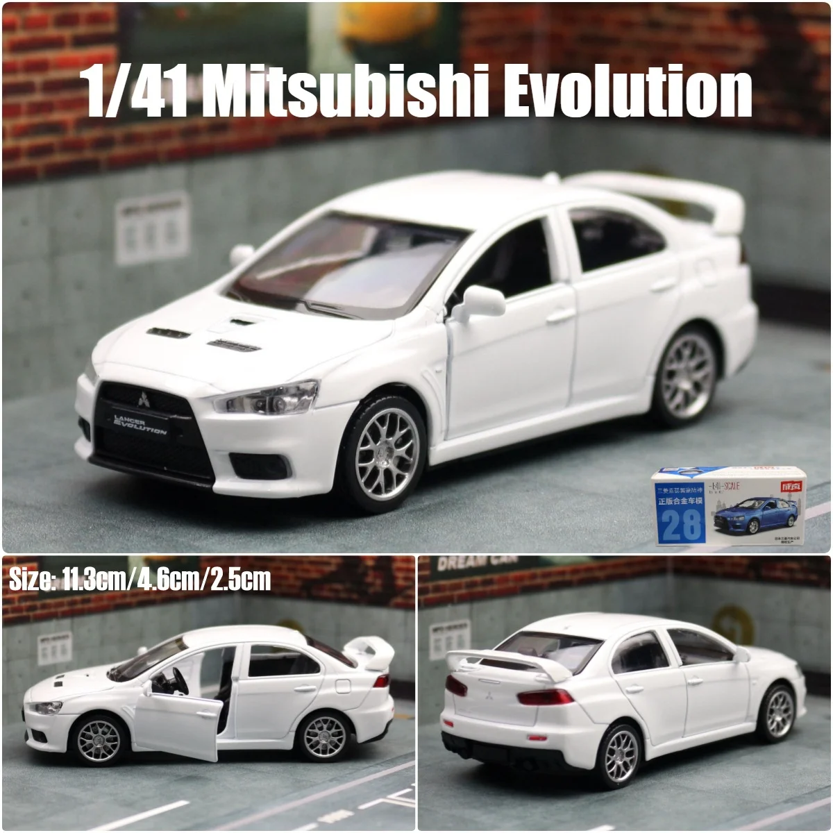 1/41 Mitsubishi Lancer Evolution EVO X Toy Car Model For Children