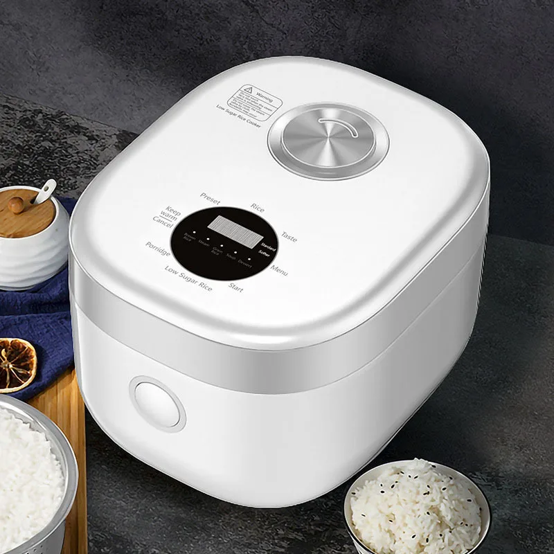 110V/220V Household 4L Smart Rice Soup Separation Rice Cooker and Porridge Cooker Flat Electric Grill Pot Home Appliance Wok