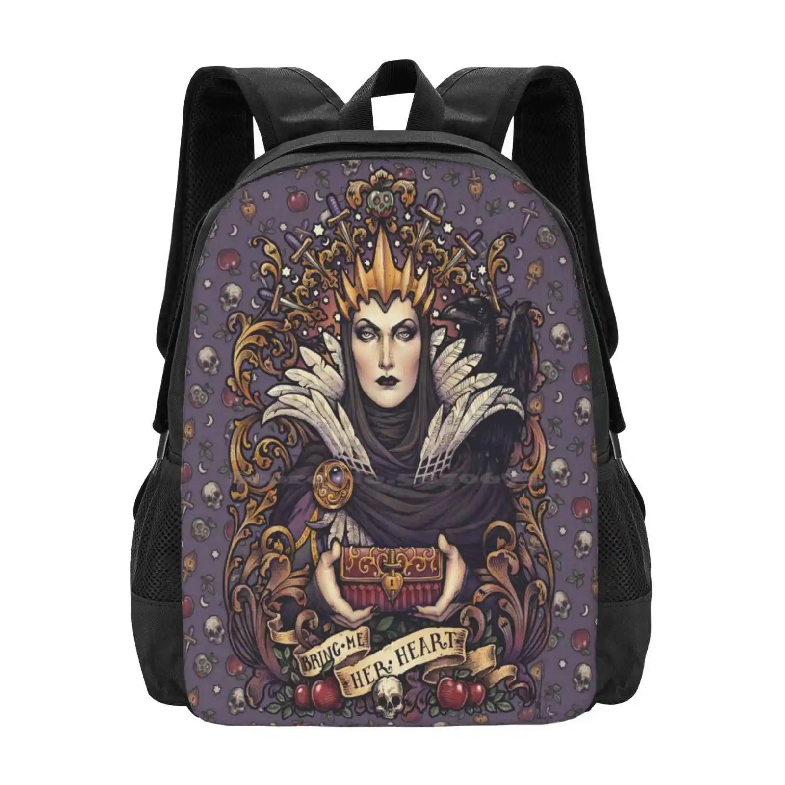 Bring Me Her Heart Bag Backpack For Men Women Girls Teenage Halloweenrb Rbhalloween Evilqueen Evil Queen Wicked Snow White