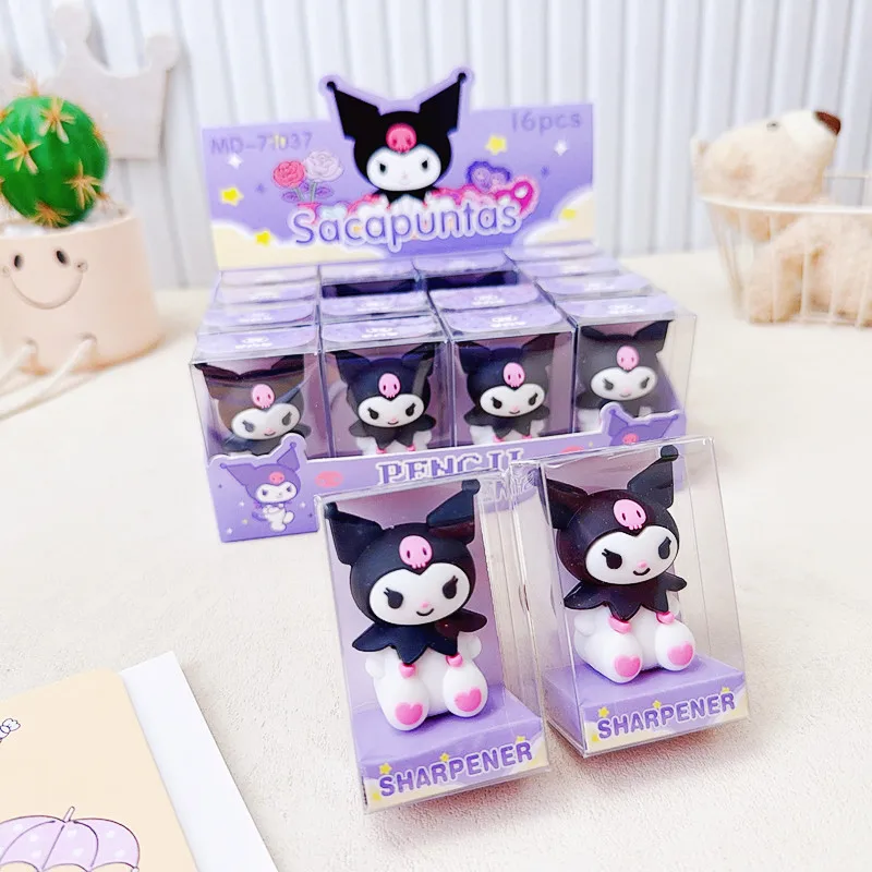 

Sanrio Kuromi Pencil Sharpener Cartoon Modeling Kuromi Single Hole Pencil Sharpener Student Stationery School Supplies Prizes