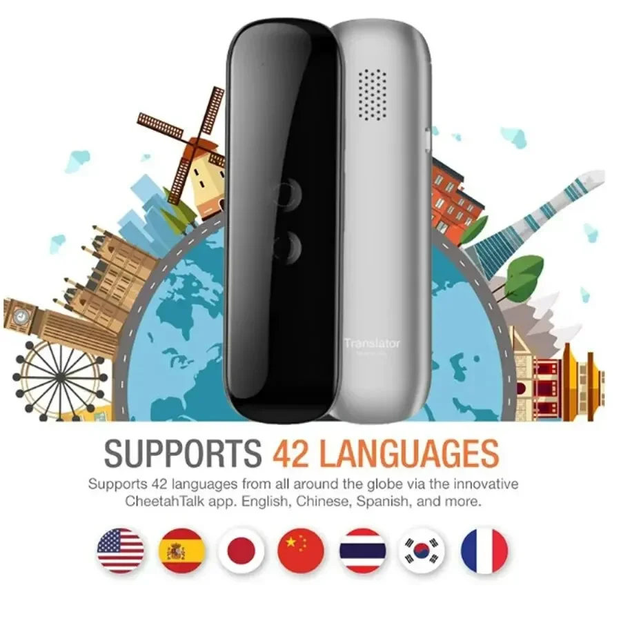 Protable G5 Voice Translate 40 Lingue Multi Lingue Traduttore Wireless a 2 Vie a Traduzione Istantanea APP Dispositivo Bluetooth