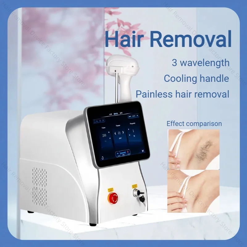 

808 Diode Epilator 4000W 3-Wavelength Laser Hair Removal Machine Painless and Permanent Hair Removal 808nm 755nm 1064nm