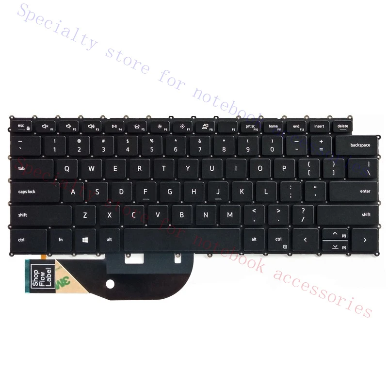 A+  Laptop US Keyboard Suitable for Dell XPS 15 9500 9510 9520 XPS 17 9700 9710 9720 Backlit
