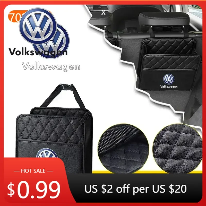

Для VOLKSWAGEN VW GTI B5 2025: Новая сумка-органайзер из искусственной кожи для Volkswagen, для хранения телефона, салфеток, напитков, кошелька.