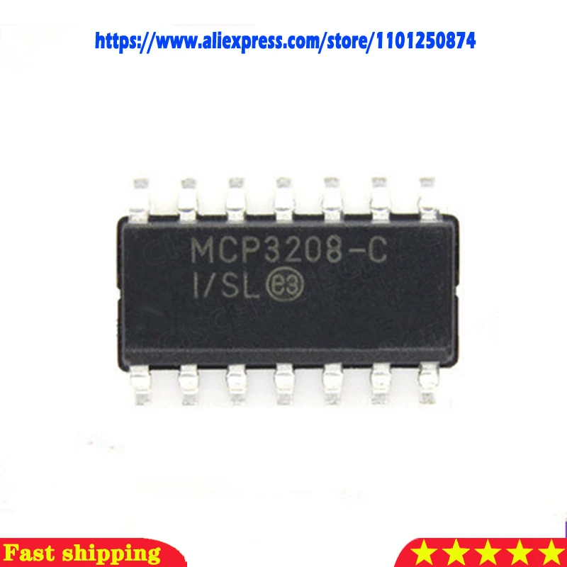 1pcs/lot MCP3208-C-I/SL MCP3208-B-I/SL MCP3208-CI/SL MCP3208 SOP-16 In Stock