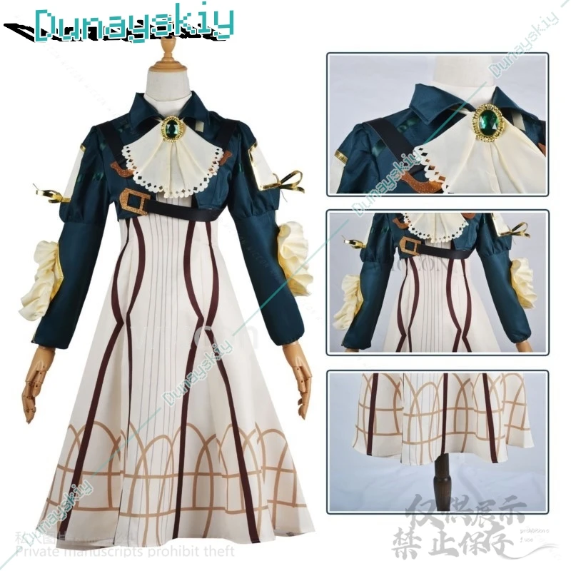 Anime Glass Garden Cosplay Costume pour femmes et filles, robe rétro personnalisée, Lolita Cos, perruques, chaussures, ensemble complet, Halloween, Noël