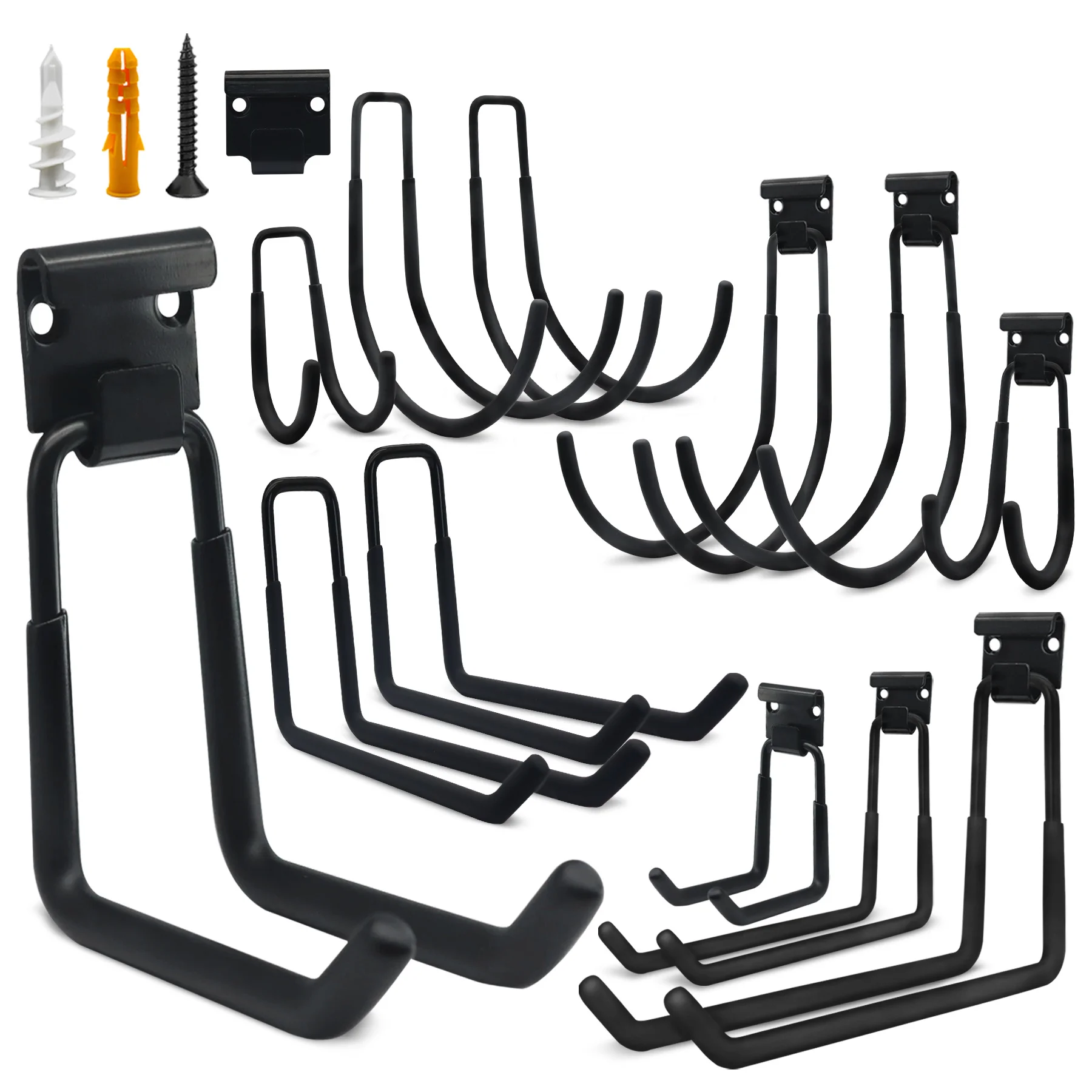 

12-piece garage hook Heavy duty, utility steel garage storage hooks, wall-mounted garage hooks and organizers