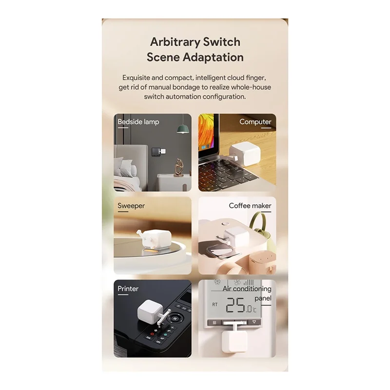 Rechargeable Tuya Bluetooth 5.2 Smart Switch Rechargeable Tuya Mart Switch Fingerbot Plus 5V Robot Button