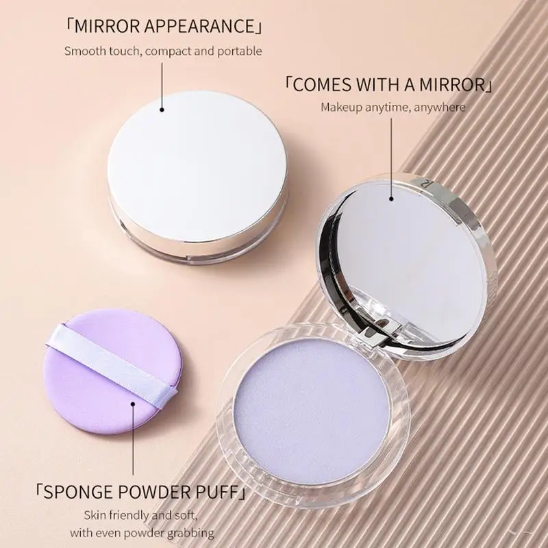 Face Pressed Powder Foundation Full Coverage Long Lasting Oil Control Natural Face Powder Matte Setting Face Loose Powder