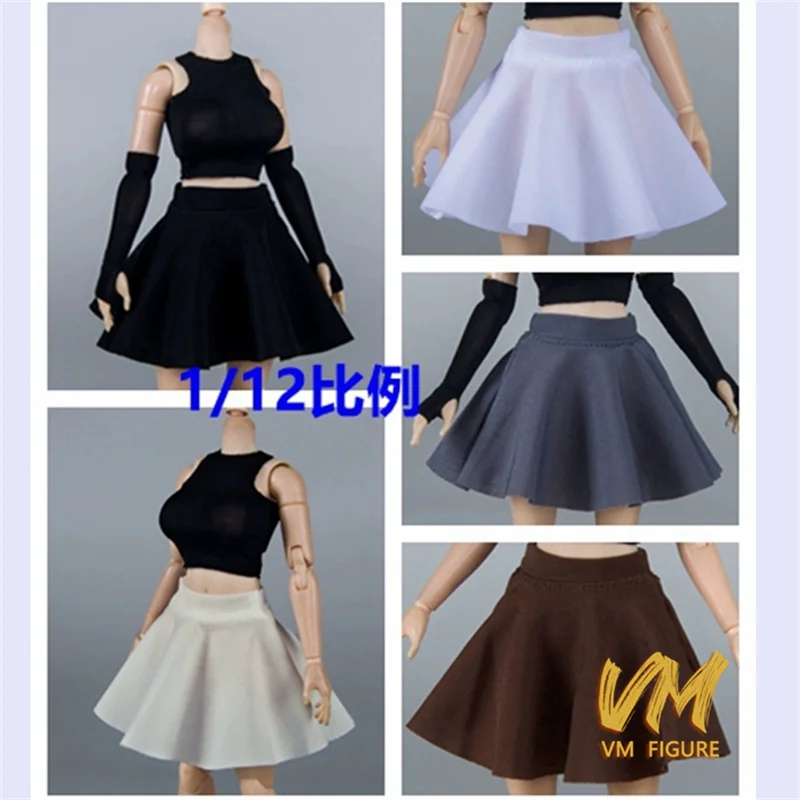 الفلفل الحار 1/12 أنثى تمتد تنورة دمية الزي تنورة قصيرة صغيرة الملابس والاكسسوارات نموذج صالح 6 "الجندي عمل الشكل ألعاب الجسم #1