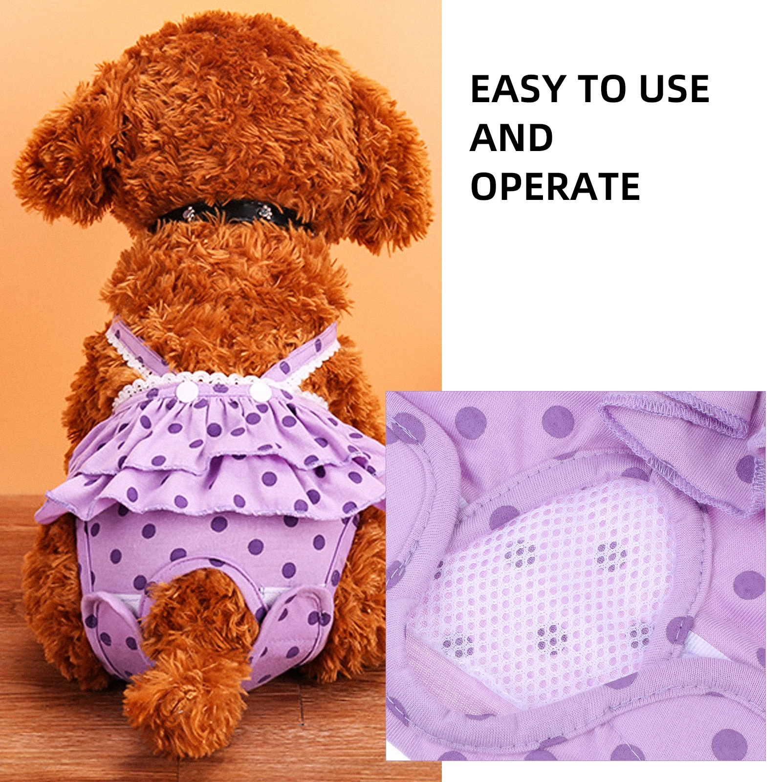 

1pc Dog Physiological Pet Diapers Cotton Female Dogs Heat Dog Physiological Pants Puppy Sanitary Cleanliness Solution Supplies