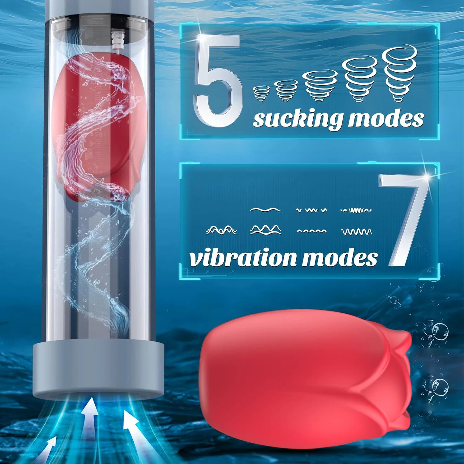 Electric Penis Pump with 5 Suction 6 Training Modes Automatic Male Masturbator LCD Pumps Enlargers Ault Sex Toys For Men - Image 2
