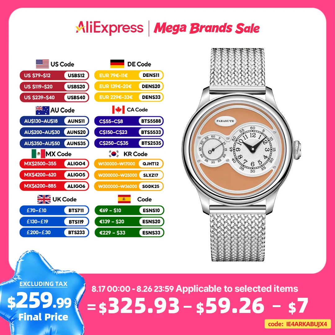 FARASUTE Neue Casual Vollautomatische Mechanische Herrenuhr Luxus Saphir Edelstahl Armbanduhr 5Bar Wasserdicht Reloj Hombre