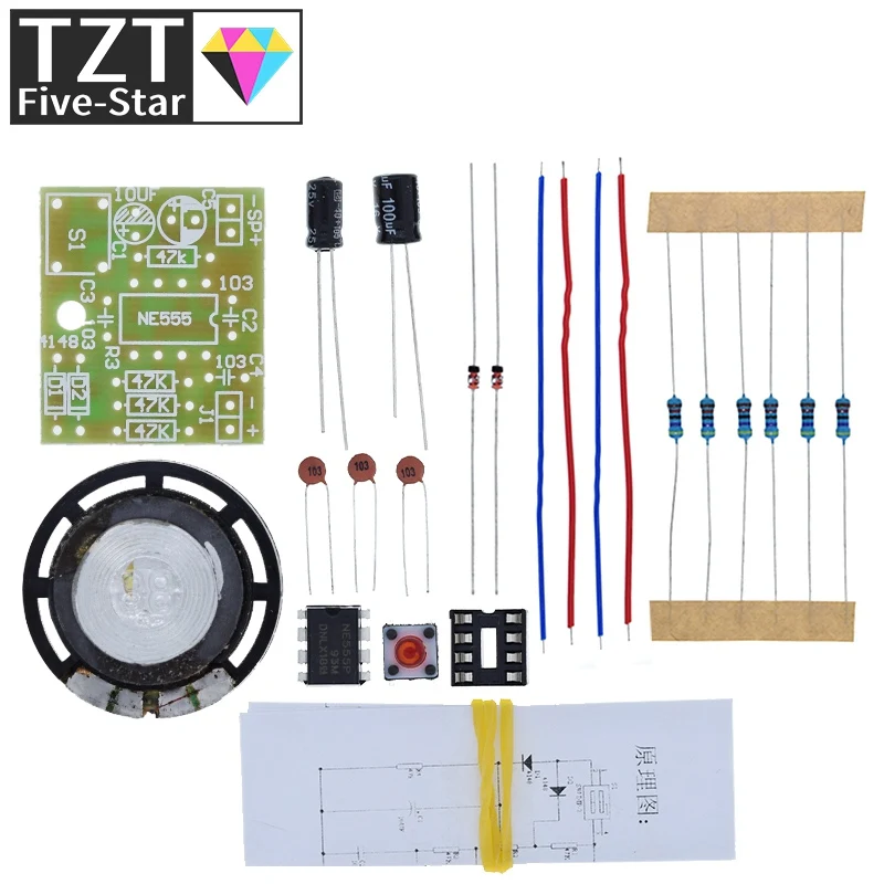 NE555 Doorbell Suite Electronic Production Doorbell Suite DIY Kit Ding dong doorbell PCB welding laboratory