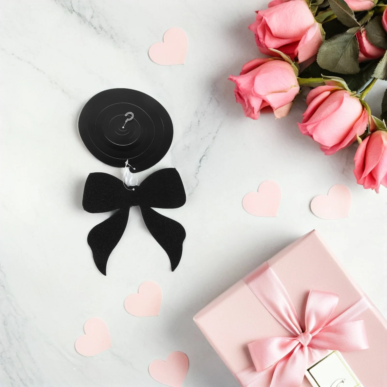 

18Pcs Elegant Black Bow Hanging Swirls Spiral Ceiling Decor Birthday Baby Shower Bridal Supplies Black Bow Party Decorations