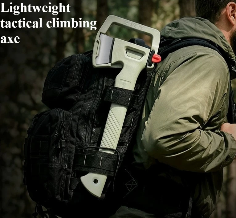 

2026 NEW Multifunctional Outdoor Tactical Axe with Torch Wilderness Chopping Lightweight and Portable Mountaineering Hand Axe