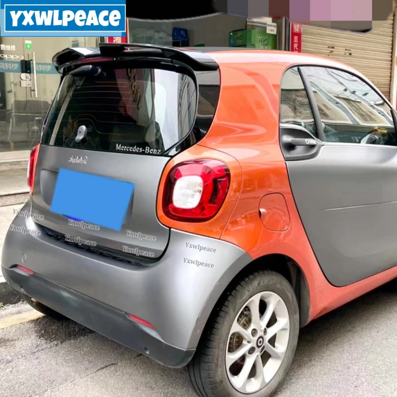 

For Merced-Benz Smart Fortwo Fourfour 453 Trunk Spoiler 2015-2018 ABS Plastic Rear Roof Spoiler Wing Body Kit Accessories