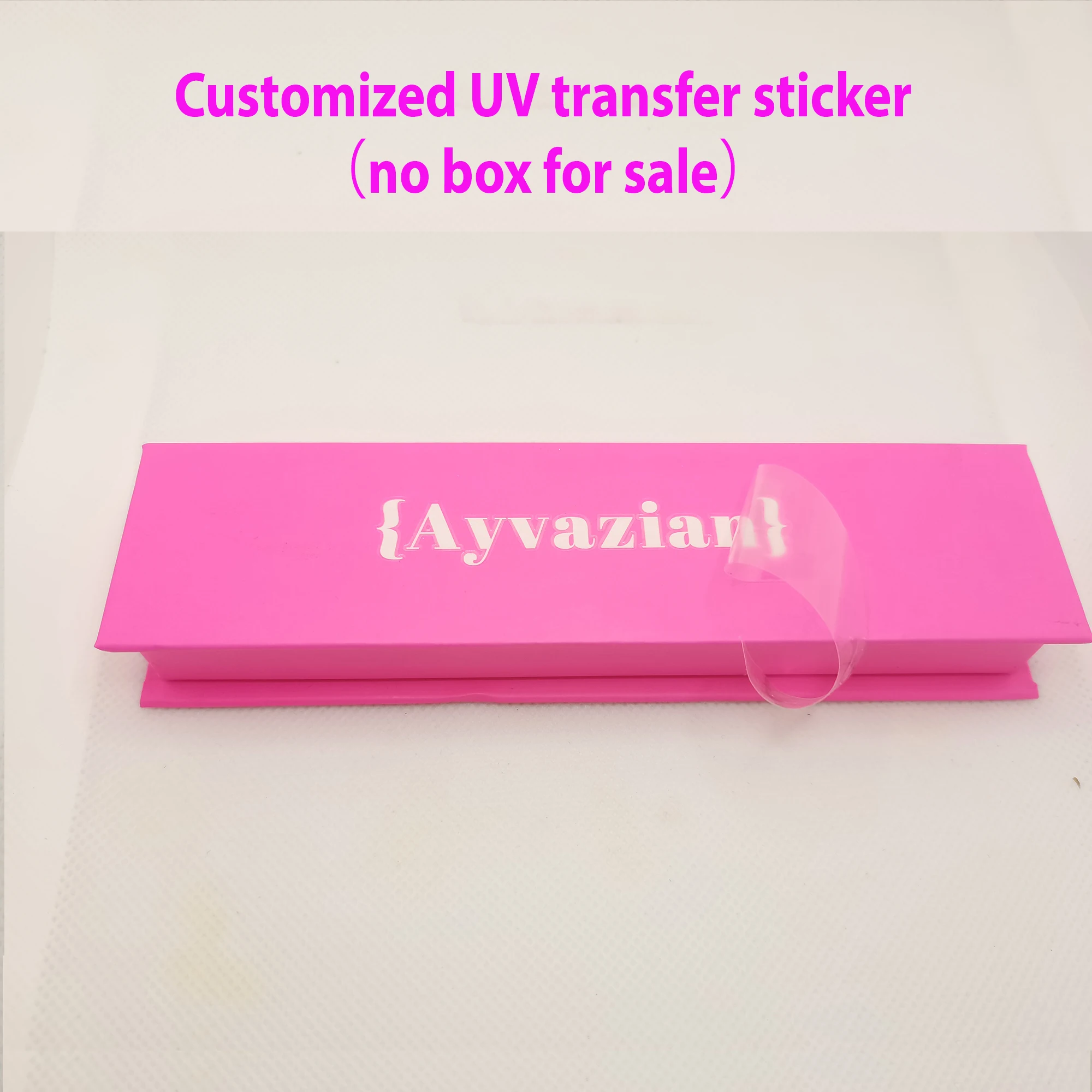 Custom UV transfer sticker DTF print cosmetic label eyelash box logo lip gloss brand  personalized stickers, transparent sticker