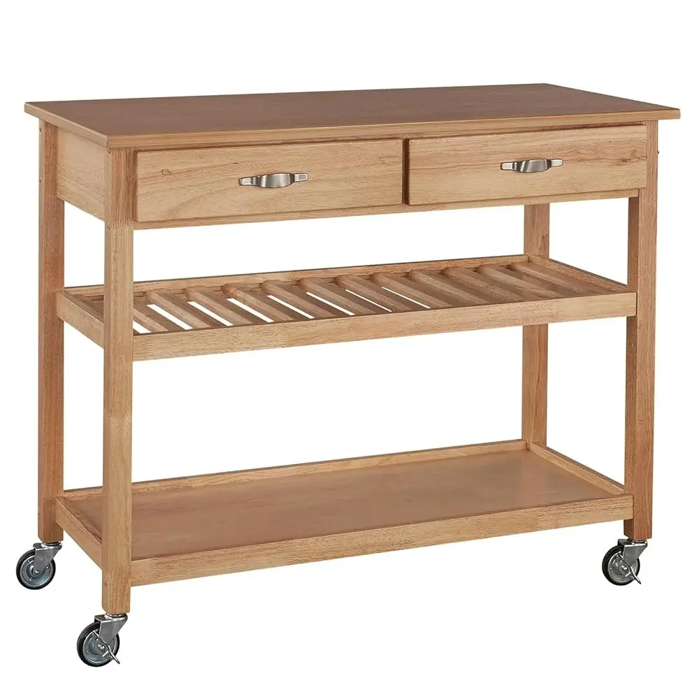 

General Line Natural Mobile Kitchen Cart