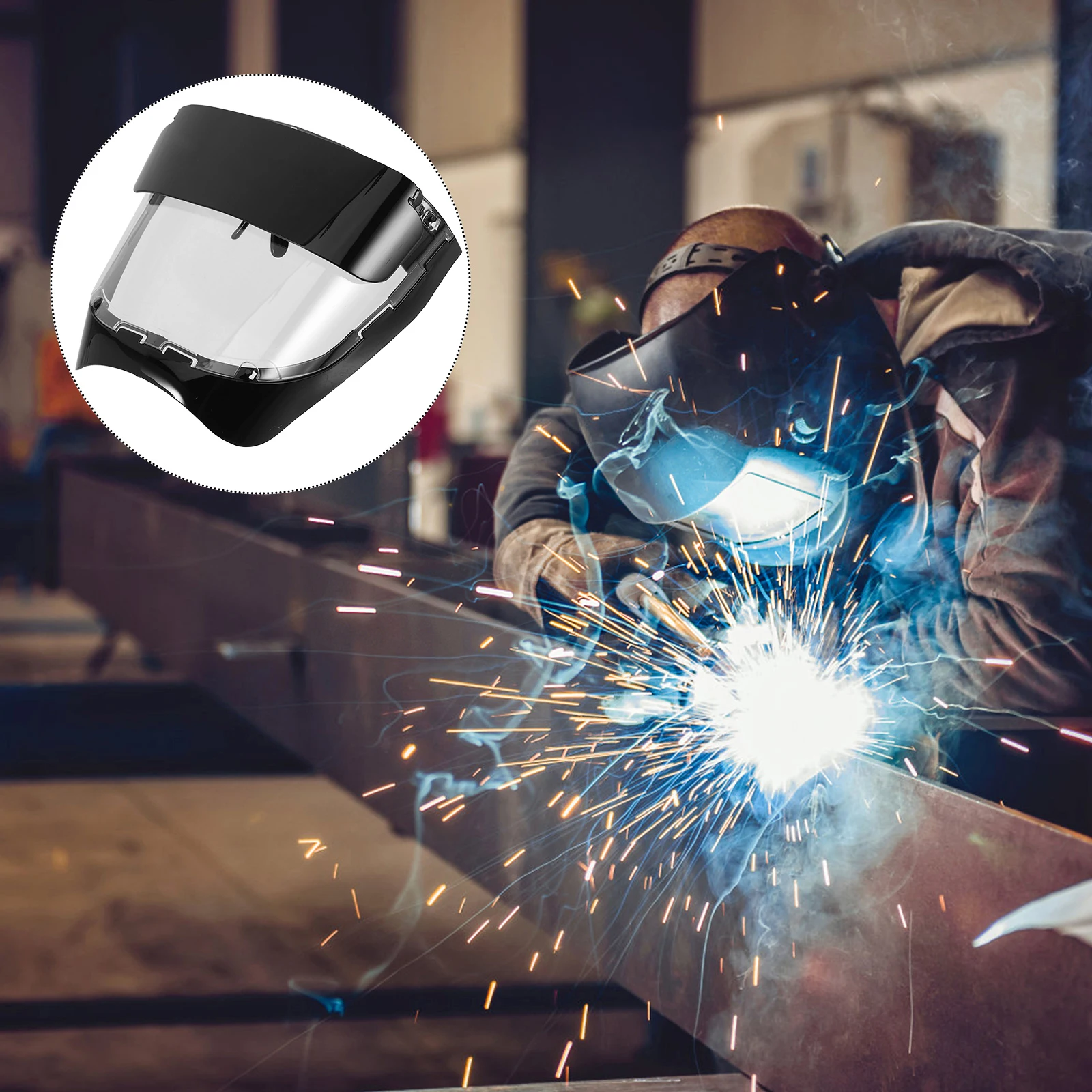 

Full Face Welding Protective Mask Pet Material Auto Darkening Safety Glasses Electric Welding Grinding Cutting Durable Light