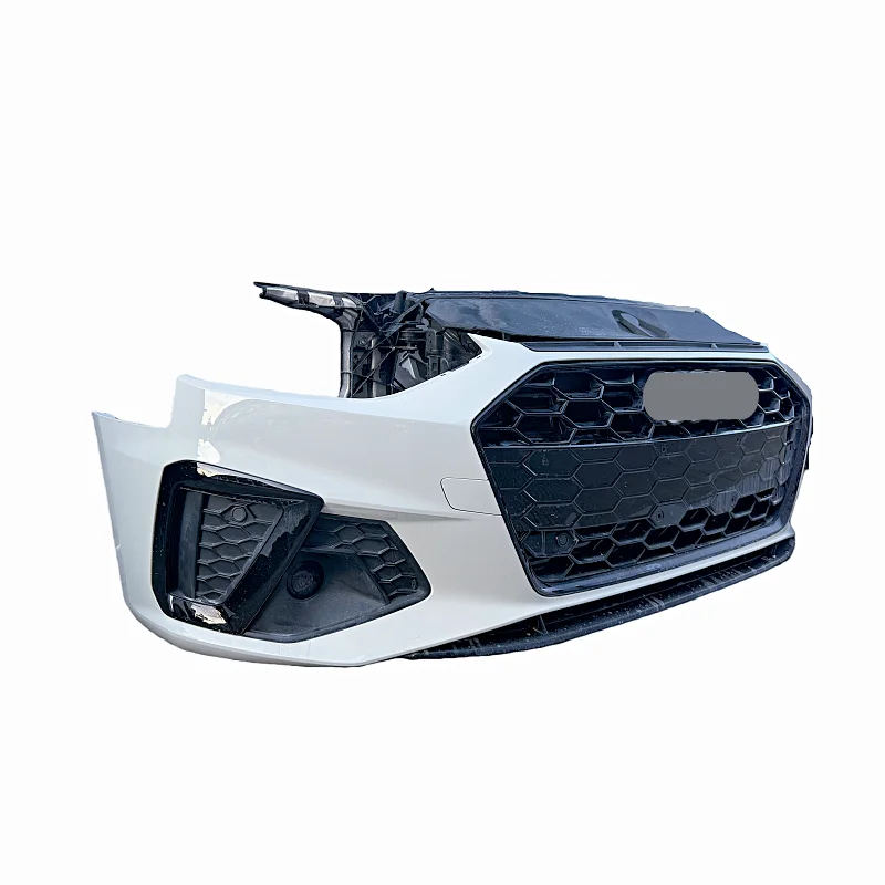 2021-2025 A4/A4L Front Bumper with Radiator Set  Plastic+ABS Material Bolt-On Includes Screws 1 Year Warranty