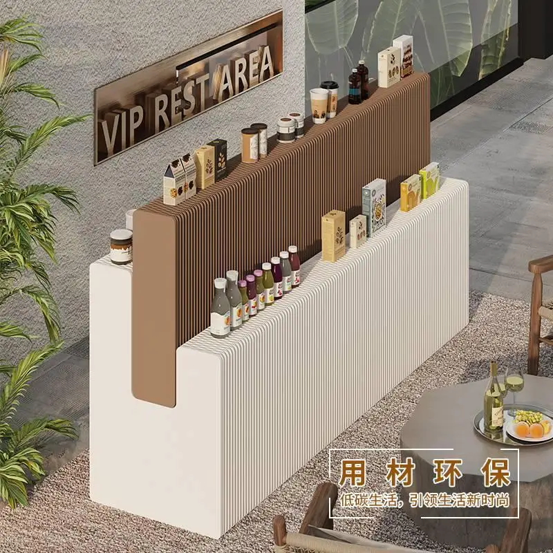 Folding paper display Nakajima platform movable window, dessert table office simple display rack