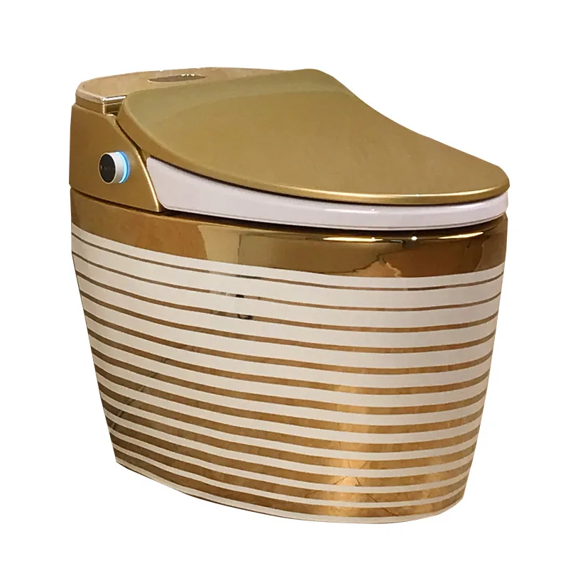 

Export titanium integrated smart toilet automatic gold toilet does not fade good quality radar induction toilet