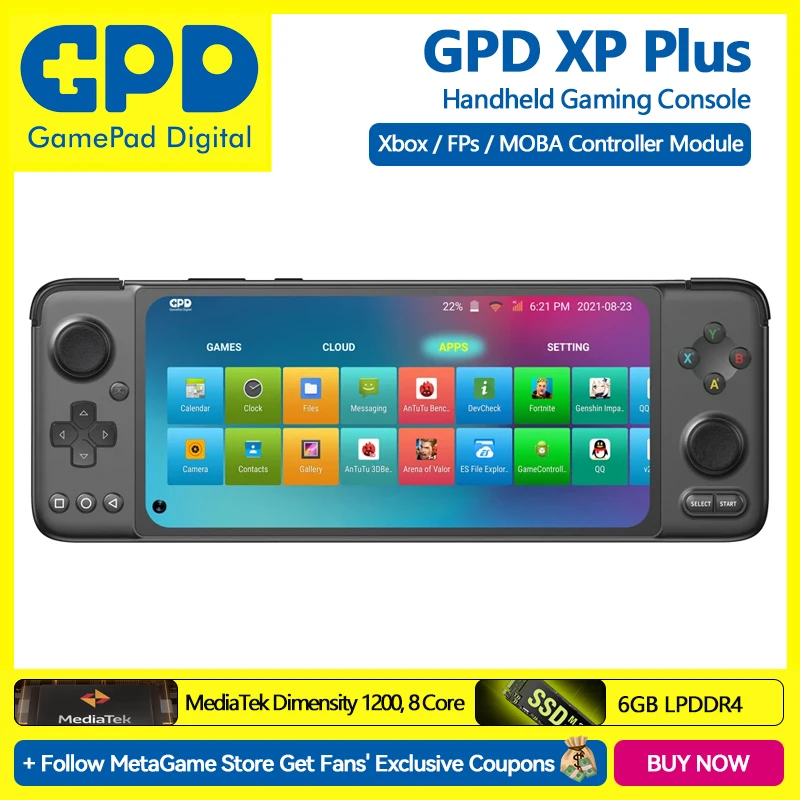 GPD XP Plus Android портативная игровая консоль 6,8 сенсорный экран видео игровая консоль 6 ГБ ОЗУ 128 Гб ПЗУ MediaTek Dimensity 1200 8 ядер