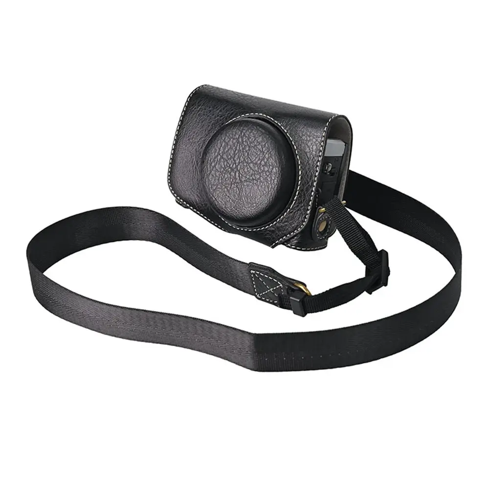 

Camera Bag Case For Canon Powershot G7XII G7XIII G7X2 G7X3 G7X Litchi Print Retro PU Leather Mark II III With Strap