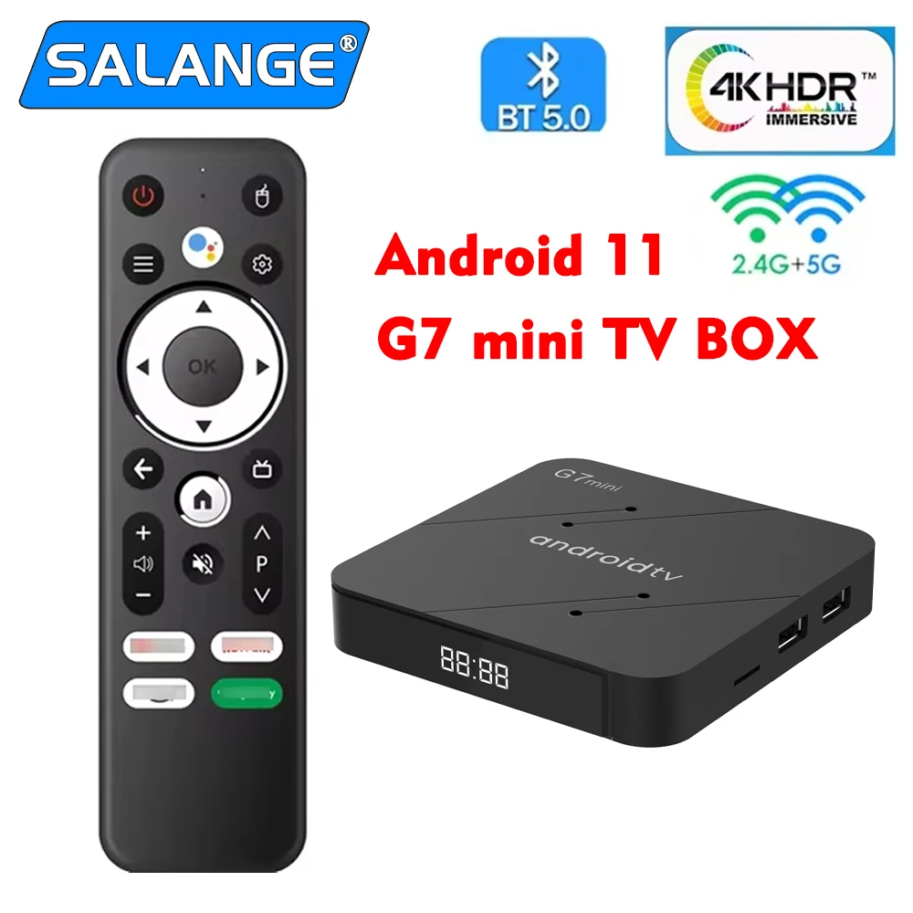 G7 mini Android 11 ATV TV Box S905W2 Quad Core Smart TV Box BT Voice Remote Control USB3.0 2.4G&5G Dual Wifi Set Top Box 2G16G