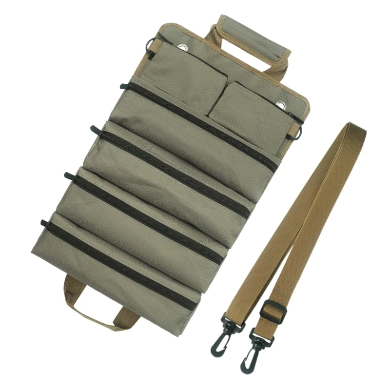 Tool Roll Bag 4 Pockets Tool Bags Multi-Purpose Roll Up Tool Bag Wrench Roll