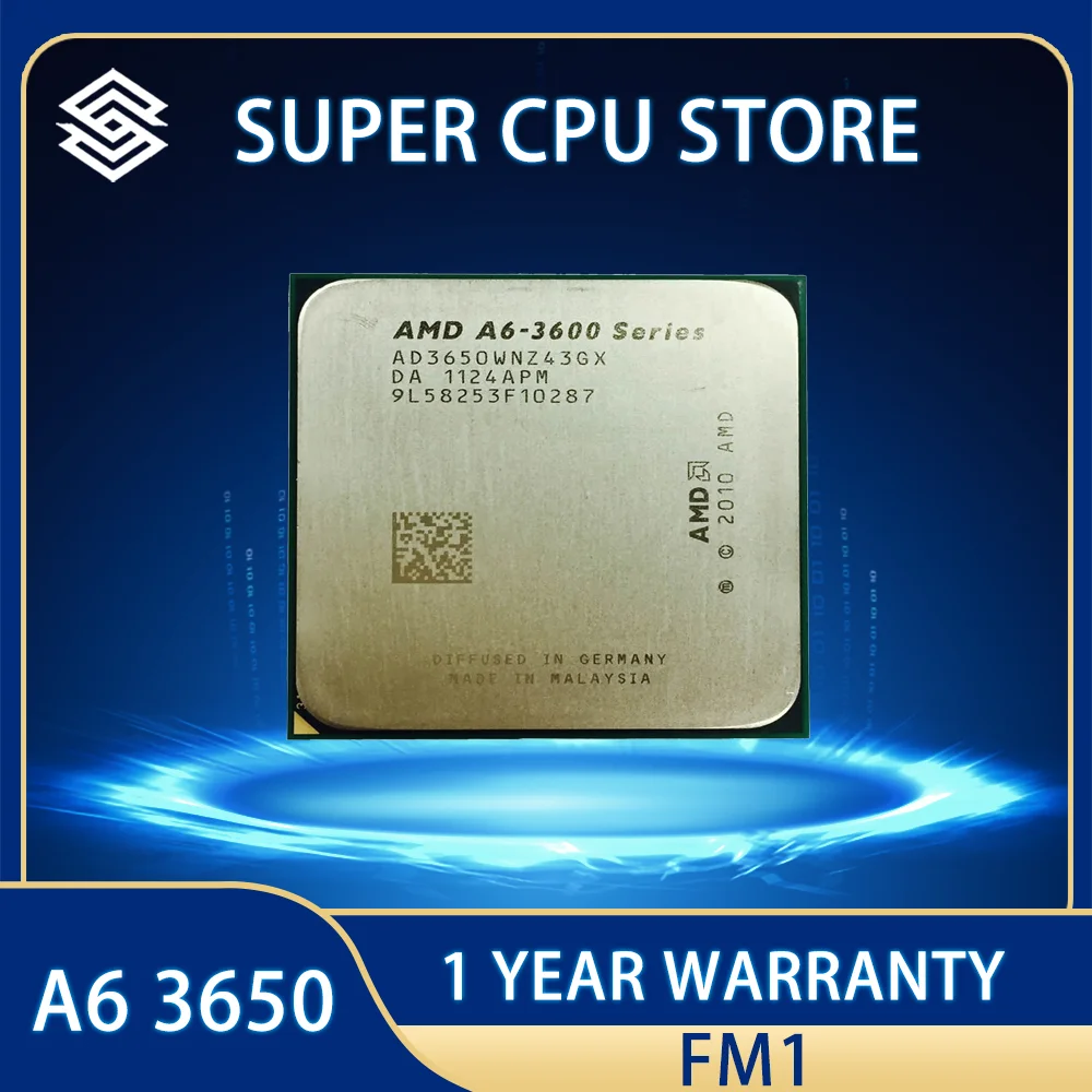 AMD A6-Series A6-3650 A6 3650 2.6 GHz Quad-Core CPU Processor AD3650WNZ43GX Socket FM1