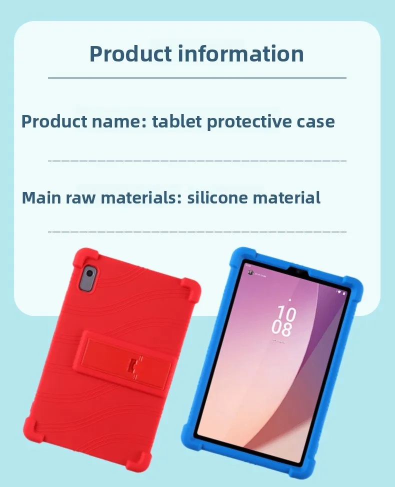 FÜR Lenovo Tab M9 HD Hülle 9 Zoll Silikon Stoßfeste Standabdeckung TB-310FU XU Fallschutz – Detail 2