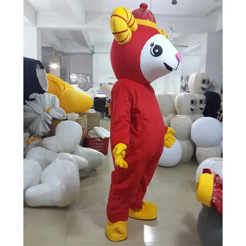 

The Sheep Mascot Costume Chinese New Year Lamb Goat Mascot Costumes Fancy Dress Outfit Halloween Cosplay Costume