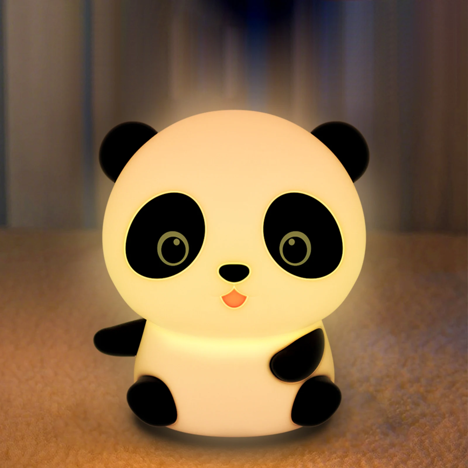 

Colorful life 117 Panda Silicone Lamp Night Lights Kids Night Light Animal LED Lamps for Kids Sleep Rechargeable Bedside Touch