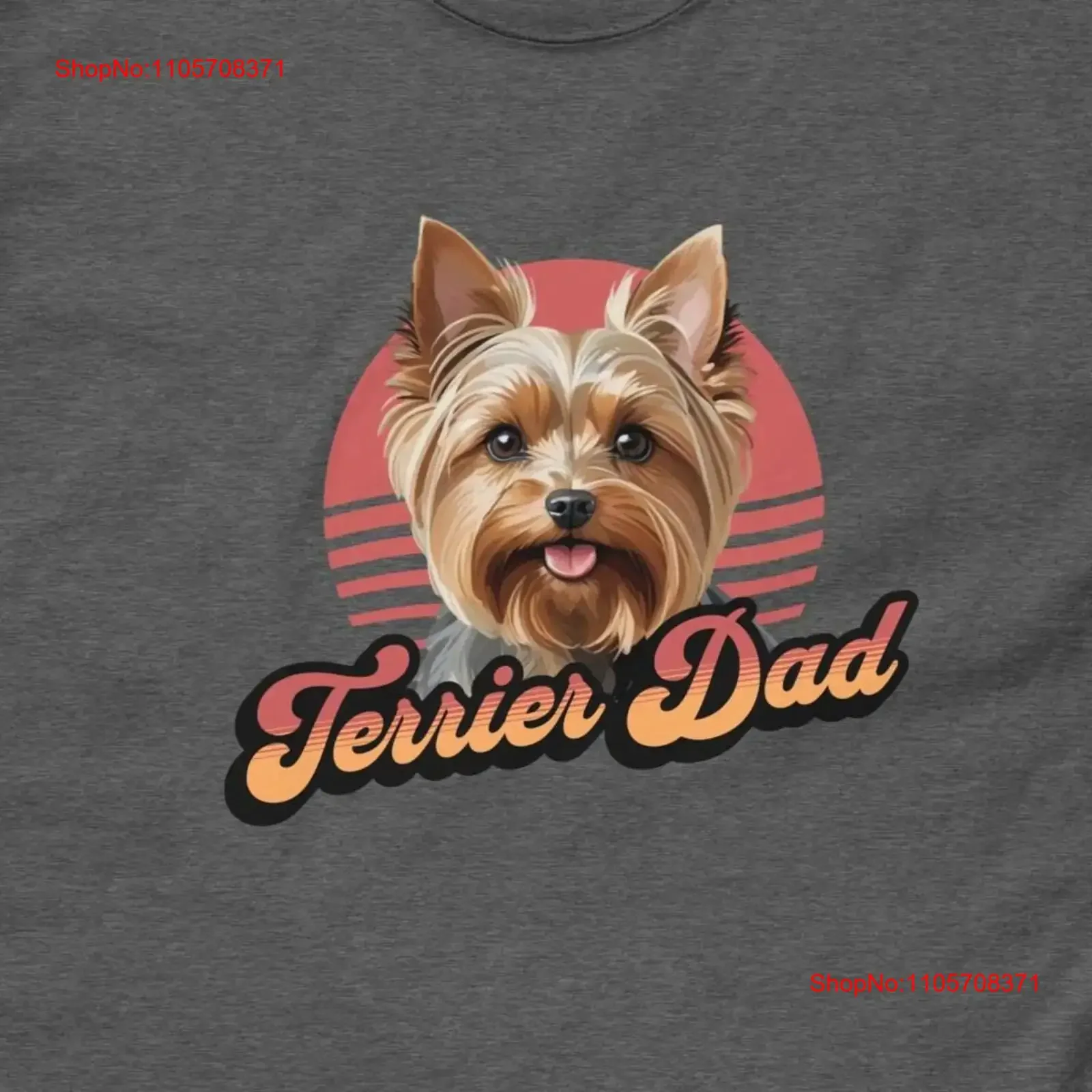 Yorkshire Terrier T Shirt Yorkie Dog Dad tee Father for lover owner vintage Washed Slightly homme designer clothes Unisex