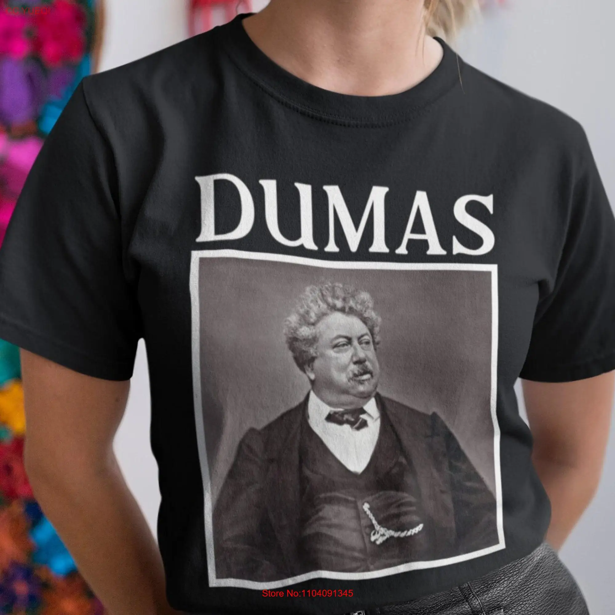 Alexandre Dumas Autor Literatura Clássica Camiseta, Manga Curta ou Longa, Escritor, Escritores, Literatura, Leitura, Bibliotecário, Livros