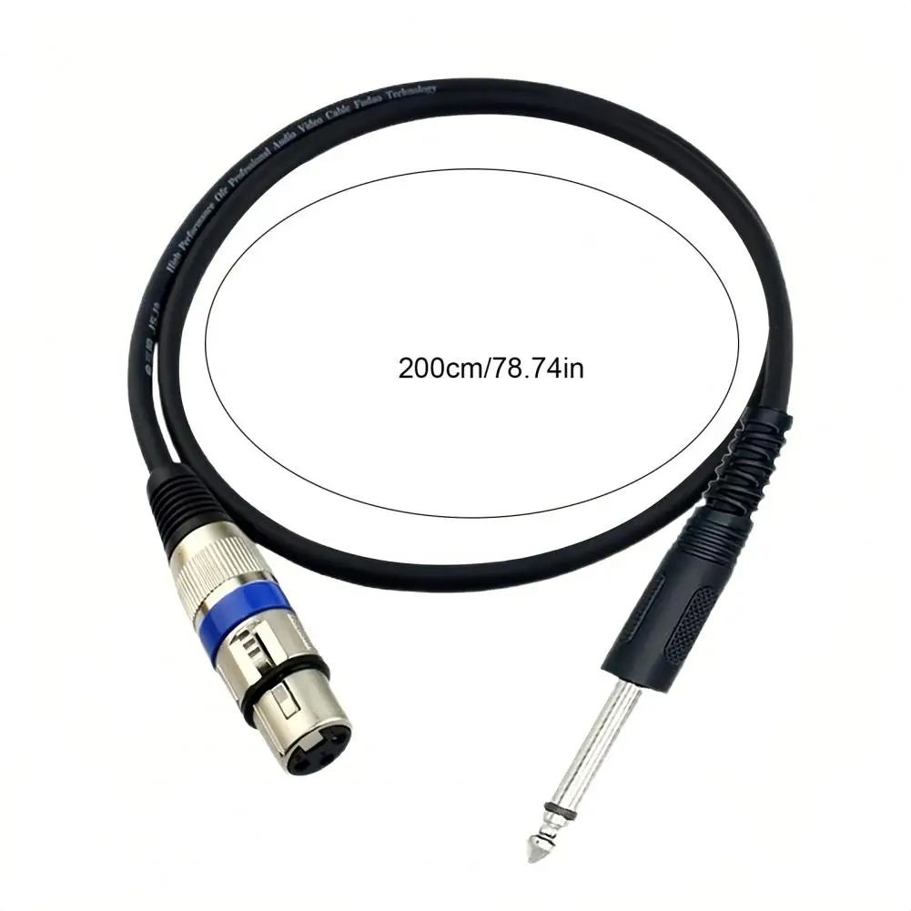 Professional Stereo Cable 2m 6.35mm to Xlr Audio Cable Adapter Cord Guitar Microphone Mixer Connection 3-pin Male to Female