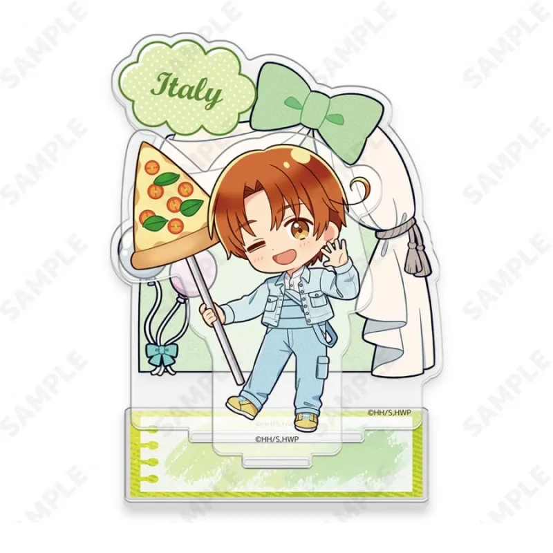 Hetalia: Axis Powers Anime Character Acrylic Desk Stand Figure Ornament Double Sided Print With Holder Base Home Decor Keychain