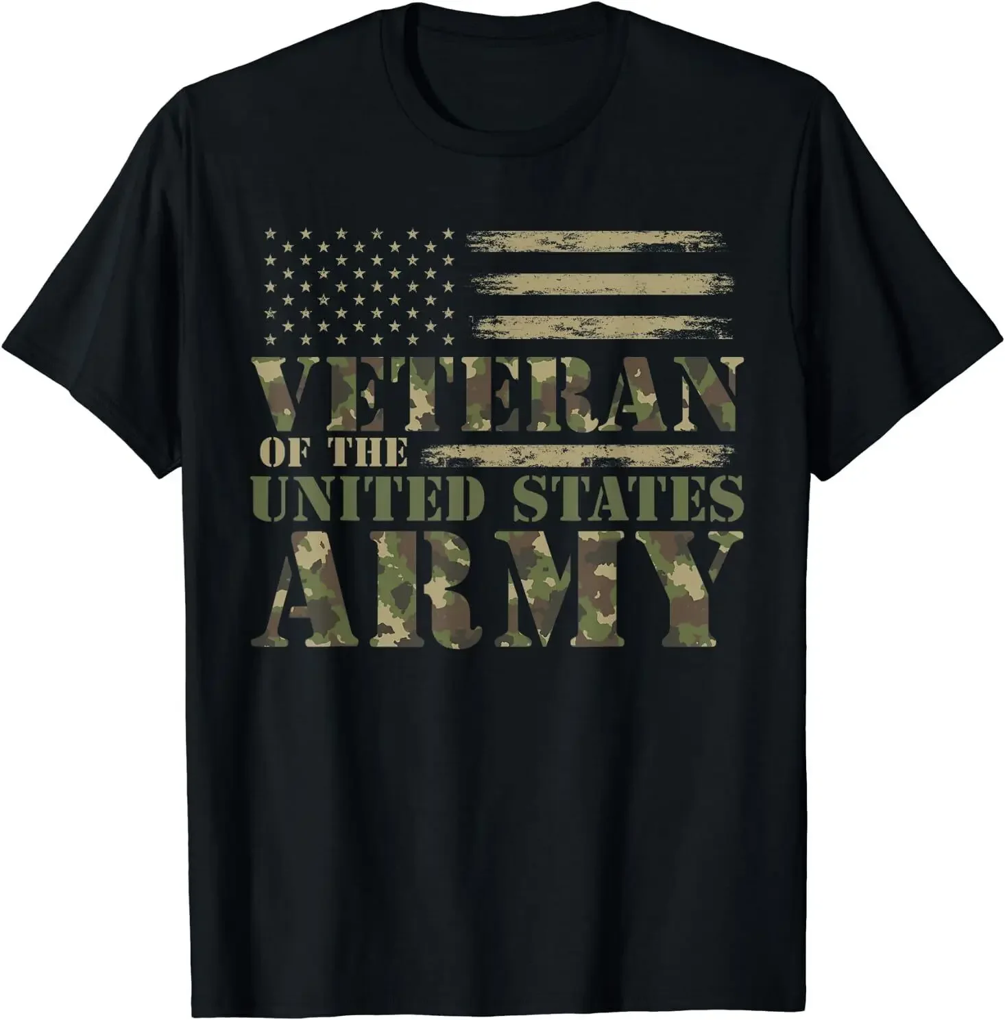 

Veteran Of The United States Army Camouflage US Flag Veteran T-Shirt Size S-5XL