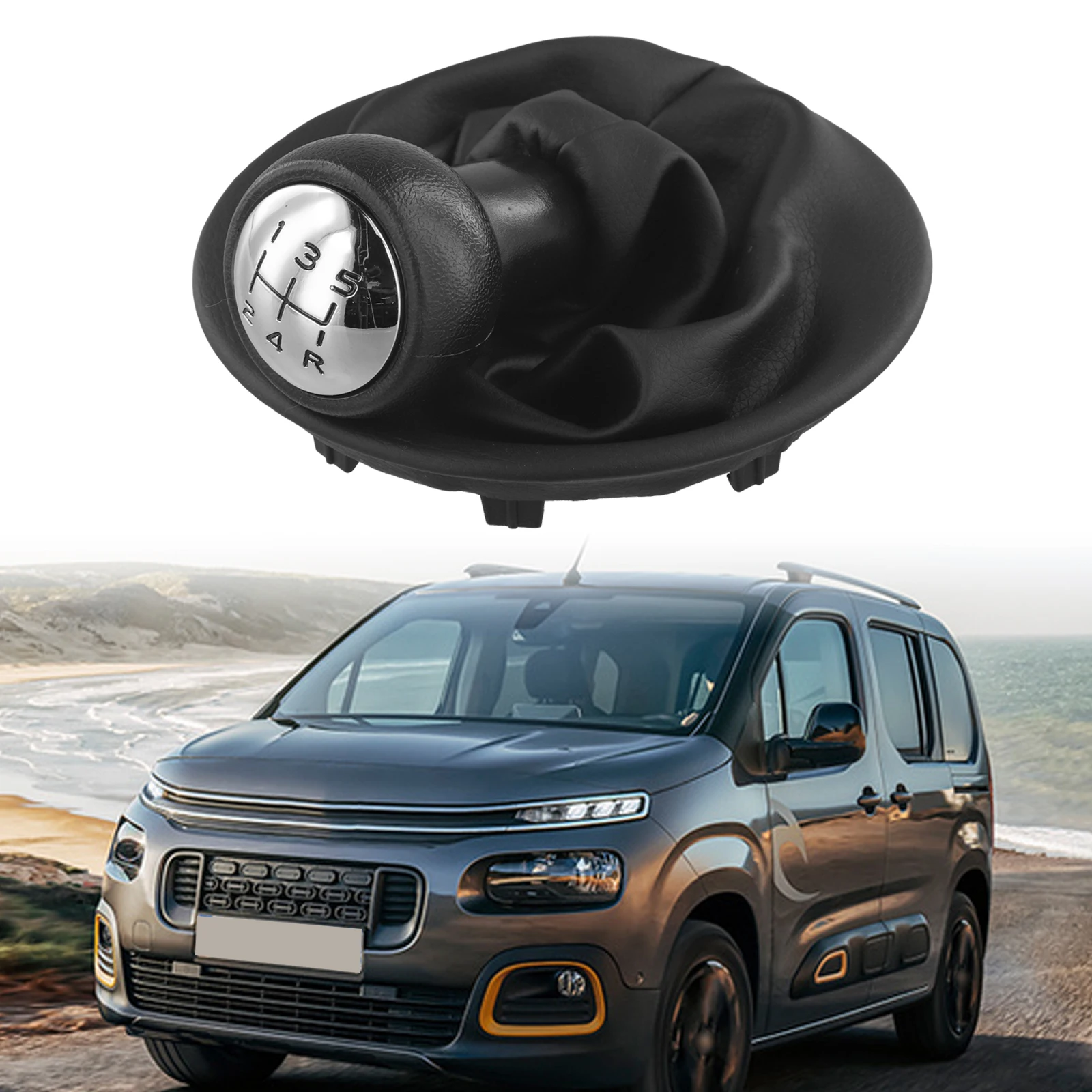

Car Interior Black 5-Speed Gear Lever Ergonomic Shift Knob Winter Assistance Easy Installation Enhanced Protection