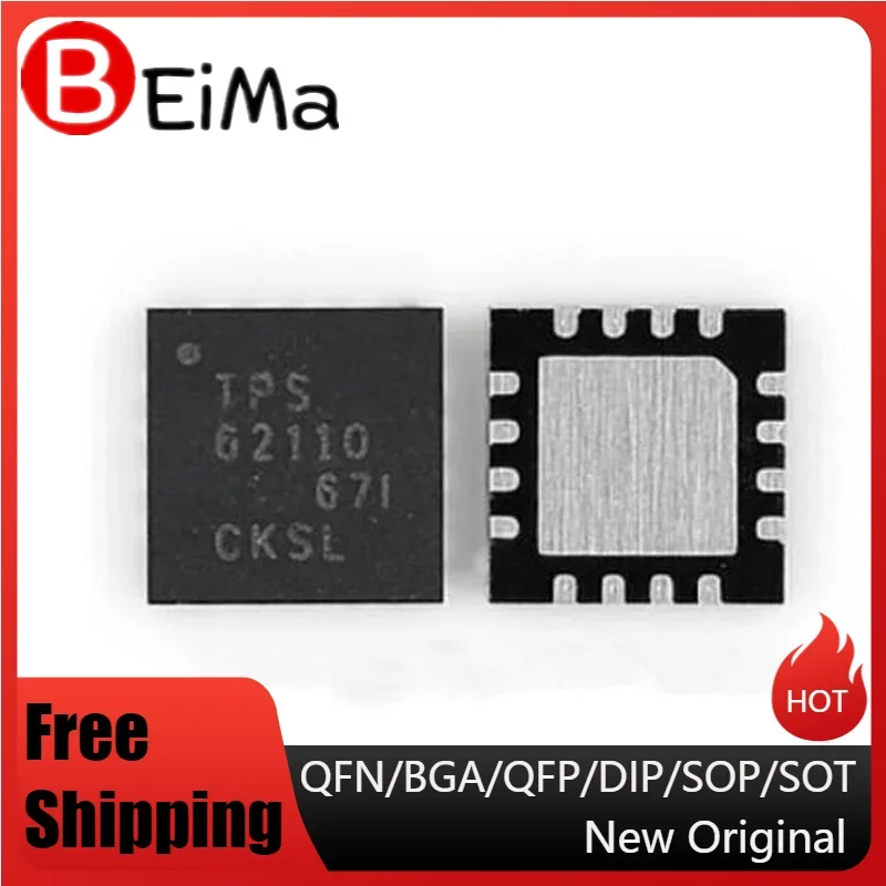 （5Pieces）TPS62110RSAR  TPS62110RSAR Switching Regulator Adjustable 1.2V 1.5A SMD VQFN16