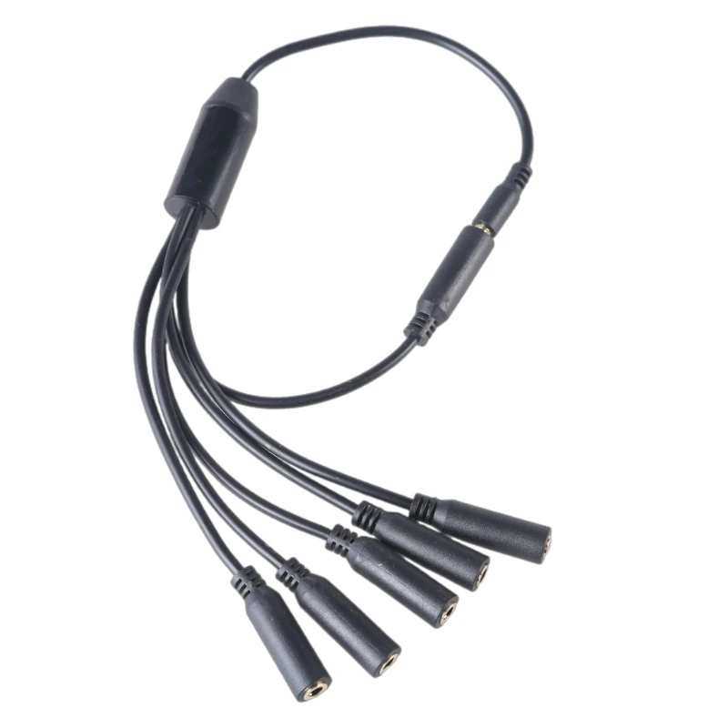 Stereo AUX Cord 3.5mm Male to Female Connectors AUX Cable 4-section Converters Splitter Line 30cm Long 1 to 3/4/5/6