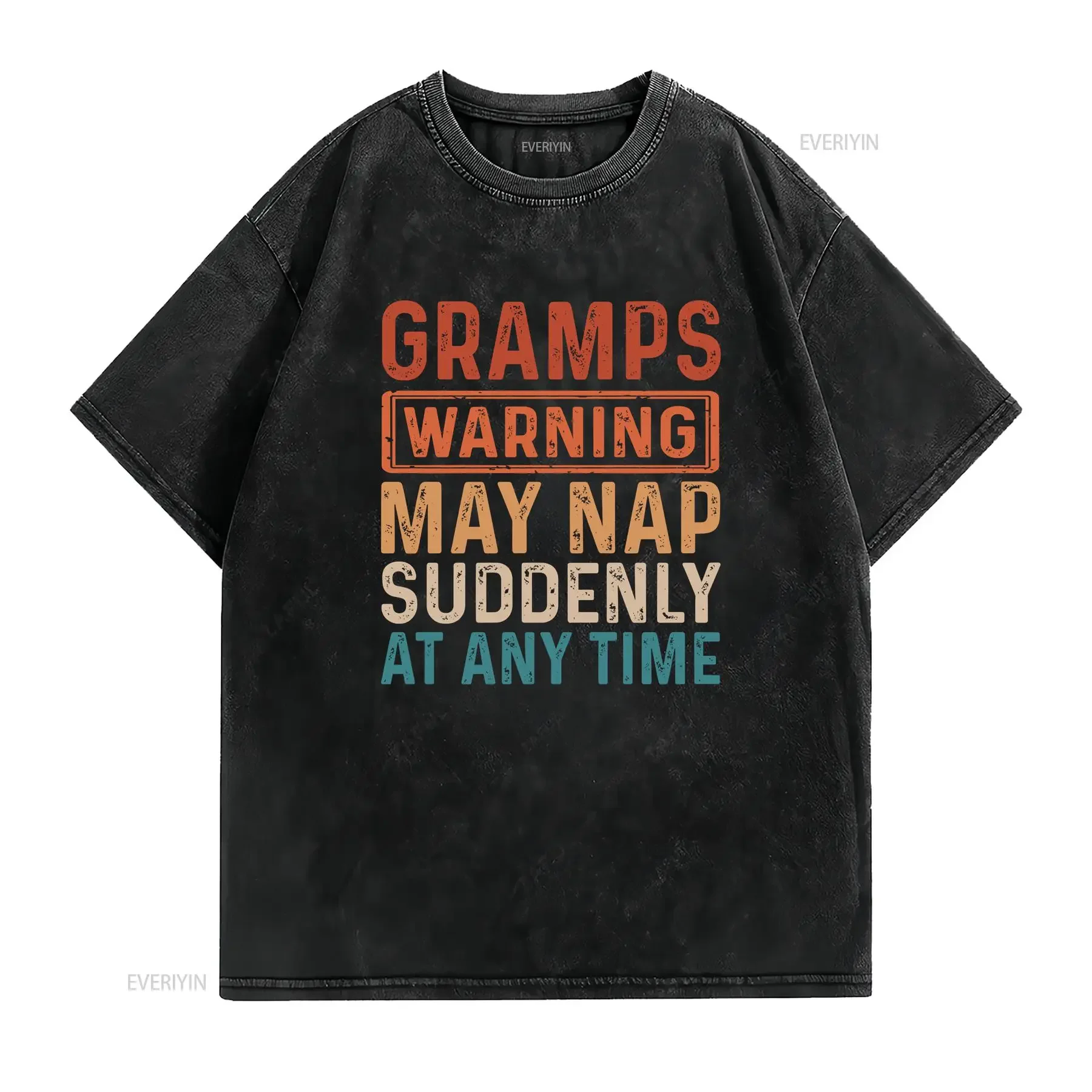 Funny Gramps shirt Warning May Nap Suddenly At Any Time T Father's Day s for Dad or Grandpa vintage Washed Stylish Casual